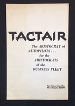 Vintage TACTAIR Information Advertising Brochure Autopilots Business Fleets - £14.11 GBP