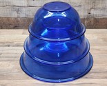 Vintage Pyrex 322, 323, 325 Cobalt Blue Glass Nesting Mixing Bowls - Set... - $69.27