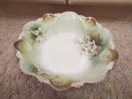 Vintage Antique Gorgeous Rs Prussia Lily Serving Fruit Candy Serving Bowl - £77.68 GBP