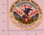 Vintage Genuine Swiss Gruyere Process Cheese label - $7.91