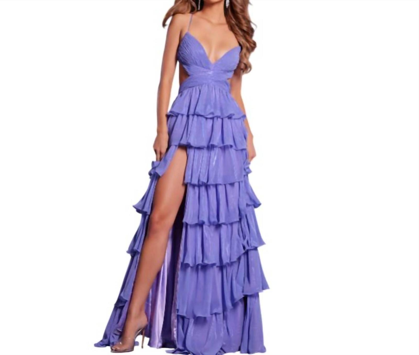 Jovani cutout tiered v neck gown size 2 - $508.86