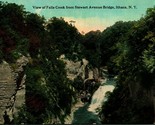 Vista Di Falls Creek Da Stewart Pavé Ponte Ithaca New York Ny DB Cartoli... - $4.04