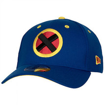 X-Men Logo Cyclops Colorway New Era 39Thirty Fitted Hat Blue - £35.22 GBP