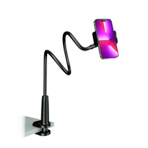 Cell Phone Clip Bed Stand Holder, With Grip Flexible Long Arm Gooseneck ... - £27.13 GBP