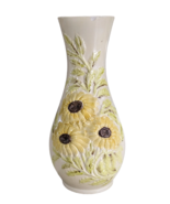Vintage Holland Mold Hand Painted Floral Ceramic Signed Vase Mid Century... - £14.83 GBP