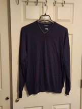 Peter Millar Merino Wool And Silk V-Neck Sweater Men L Large - £23.22 GBP