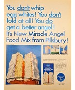 PHILLSBURY - Miracle Angel Food Mix - 1965 Vintage Print Ad - $13.94 CAD