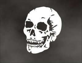 SKULL large decal for car truck sport compact motorcycle helmet trailer window - £7.96 GBP
