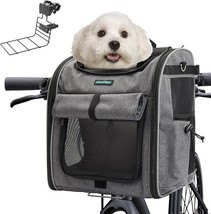 Foldable Front Bike Basket for Dogs, 4-in-1 Pet Carrier Backpack/Shoulde... - $84.55