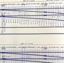 1959 Railroad Bangor Aroostook Original Blueprint #8 Turnout Crossover A... - $59.06