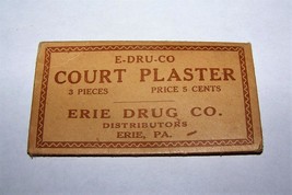 VINTAGE ERIE PA DRUG CO COURT PLASTER APOTHECARY PHARMACY ENVELOPE PACKAGE - £4.74 GBP