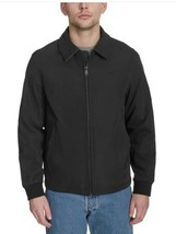 Dockers Mens Bomber Jacket Black Full-Zip Pockets Logo Lightweight Long ... - $59.99