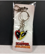 Movie Superhero Deadpool and Wolverine Best Friends Keychain Heart Neckl... - $11.83