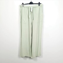 YOURS - New with Tag - Light Green Linen Look Wide Leg Trousers - UK20 - £15.03 GBP