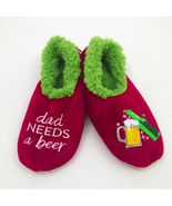 Snoozies Men&#39;s Dad Need&#39;s a Beer Large 11/12 Burgundy - $17.80 CAD