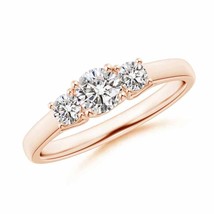 ANGARA Three Stone Diamond Engagement Ring in 14K Gold (Grade-IJI1I2, 0.74 Ctw) - £1,378.02 GBP