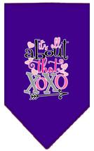 All About that XOXO Screen Print Bandana Purple Size Large - £9.26 GBP