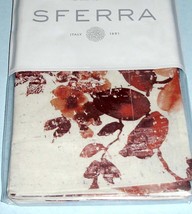 Sferra Barletta Standard Pillow Sham Brick Floral Cotton Percale Italy New - $35.54