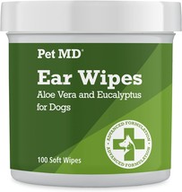Dog Ear Cleaner Wipes: Stops Itching &amp; Infections, Aloe &amp; Eucalyptus - 1... - £11.45 GBP