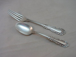 2 Pc Antique Chelsea Silver Plate C Rogers &amp; Bros A1 6&quot; Fork 5&quot; Spoon Ci... - £21.59 GBP