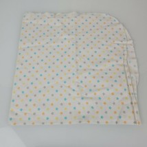 Gerber White Blue Yellow Orange Gray Star Cotton Flannel Baby Blanket RN 71810 - £19.46 GBP