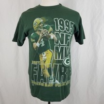 Brett Favre #4 Green Bay Packers 1995 NFL MVP T-Shirt Medium Crew Salem Cotton - £25.13 GBP