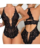 Women Sexy Lace Babydoll Lingerie Bodysuit Nightwear Strap Top - $27.99