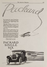 1924 Print Ad Packard Single Six Car,Speed Boats & Bi-Plane in Flight - $26.98