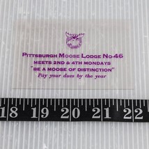 Loyal Order of Moose Lodge No. 46 Pittsburgh Plastic Card - $34.46