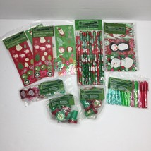 Christmas Party Goodie Grab Bag Notepads Pencils Pens Erasers Stampers S... - £12.01 GBP