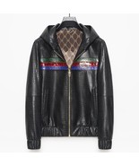sheep leather biker jacket - £197.39 GBP