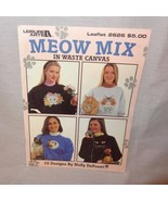 Meow Mix Waste Canvas Cats Cross Stitch Patterns Leisure Arts Leaflet 26... - £8.68 GBP