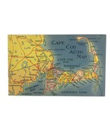 Vintage Cape Cod Driving Map Nantucket Driving Distances Buzzard Bay Tic... - £7.50 GBP