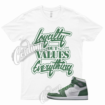 LYLTY T for 1 Retro Gorge Green High Metallic Silver White Shirt To Match Pine - £18.38 GBP+