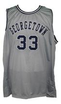 Patrick Ewing #33 Custom College Basketball Jersey New Sewn Grey Any Size image 4