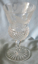 Edinburgh Etched Thistle Sherry Goblet 2 oz, 4 3/8&quot;, small rim nick - £31.53 GBP