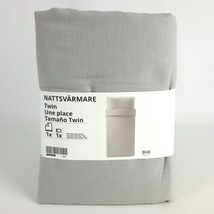 Ikea NATTSVARMARE Twin Duvet Cover w/ Pillowcase Bed Set Light Gray  New - $39.59