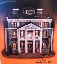 Lemax Spooky Town Shady Hollow Funeral Parlor Floating Ghosts Halloween ... - $89.09