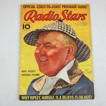 Radio Stars Magazine October W.C. Fields Earl Christy Cover Vintage 1937 RARE - £71.72 GBP