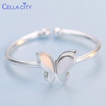 Cellacity Korean 925 Solid Sterling Silver Ring Open Adjust Size silver Jewelry  - £7.19 GBP