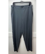 Eileen Fisher Tencel Tapered Leg Pants Sz Medium Dark Gray Textured Elas... - £21.78 GBP