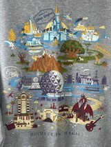 Disney Parks sweatshirt Disneyland Magic Kingdom Epcot Gray Women’s Small - £23.91 GBP