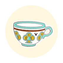 Alice in Wonderland Disney Pin: Teal Green and Yellow Teacup - £6.96 GBP