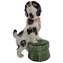 Vintage Wanjiang Pottery King Charles Staffordshire Style Spaniel Dog Tuft - £100.77 GBP