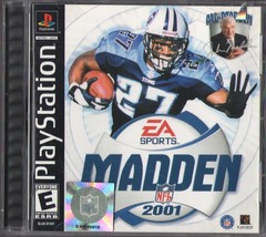 John Madden NFL 2001 Sony PlayStation 1, EA Sports video game NTSC Eddie George - $3.75