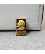 Vintage Soviet Russian USSR Vladimir Lenin Lapel Pin 23mm Enameled Commu... - £9.38 GBP