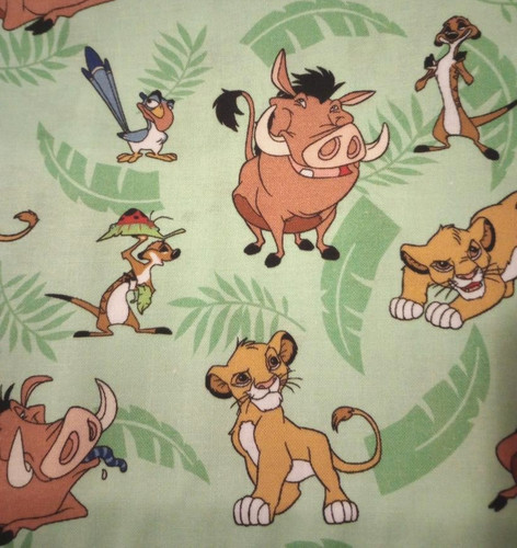 Cotton The Lion King Mosaic Simba Nala Mufasa Scar Fabric by the Yard D484.21 Item image 2