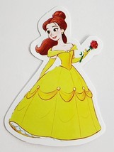 Cartoon Belle Artist Rendition Holding Rose Sticker Decal Cute Embellishment Fun - £1.83 GBP