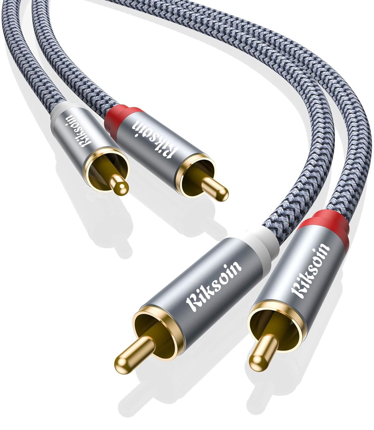 Riksion Rca Cable,1.8M/6Ft 2Rca Male To 2Rca Male Stereo Audio Cables, 2... - $31.92