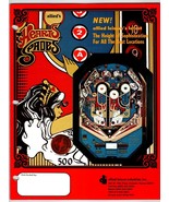 Hearts Spades Pinball Flyer Original Retro Cocktail Table Allied Leisure... - £34.54 GBP